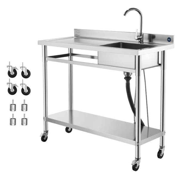 Vask Utrustning - DUOKU - SS1200-4 - Rostfritt Stål - 1 Disk - 1200x500x1055 mm