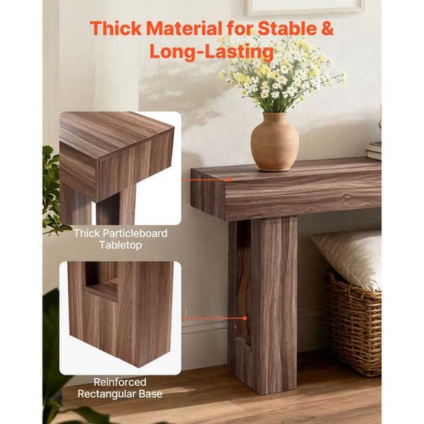 Sido bord - DUOKU - KLXG-02 - Rustik design - 160 cm - Trä - Brun brun
