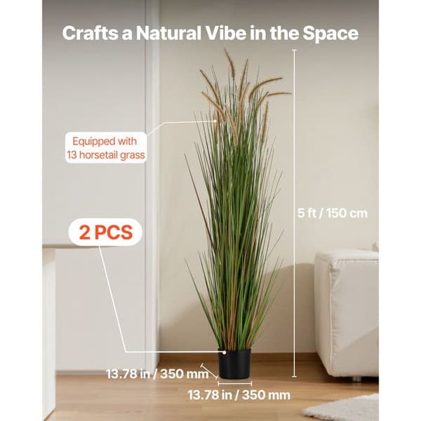 Konstväxt - DUOKU - Skärvmoss - 2-pack - 149,9 cm - PVC - Inomhus/Ute