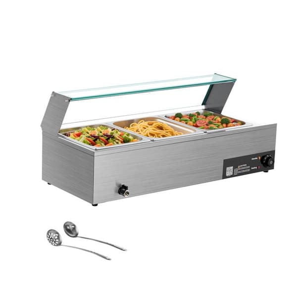 Elektrisk varmeplade - DUOKU - M-2213 - 1500 W - Rustfrit stål - 3 bunde 1/2