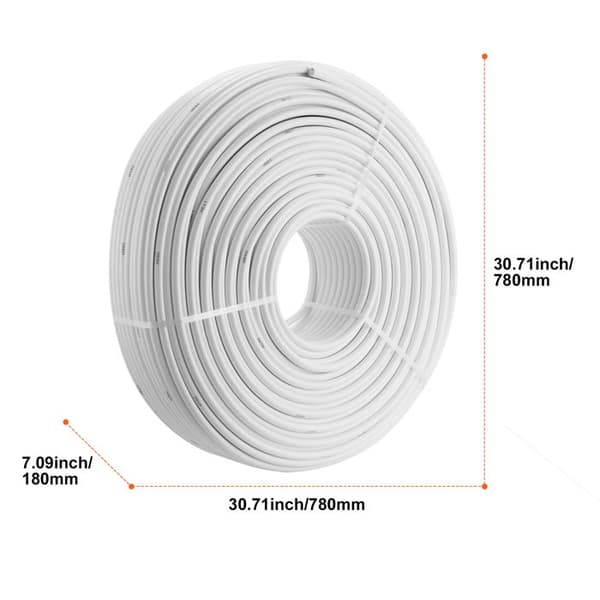 PEX AL PEX-rör - DUOKU - P49-1-300 - 300 m - Tjocklek 2 mm - Golvvärme Vit
