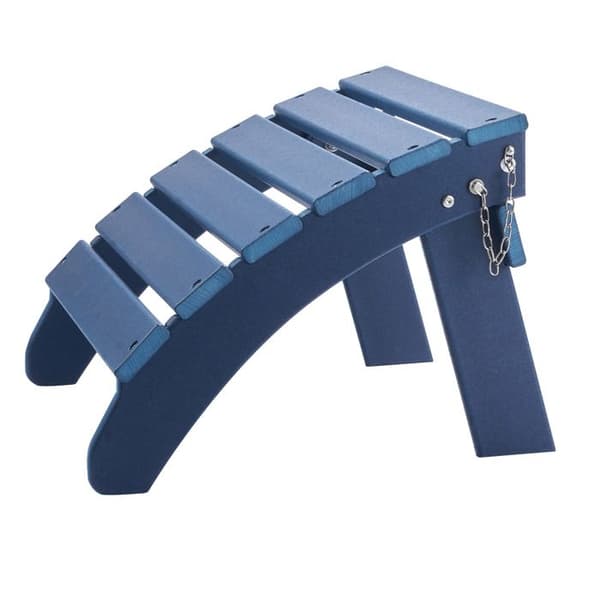 Poufs Adirondack - DUOKU - Förpackning med 2 - Fällbar - Väderbeständig - HDPE blå