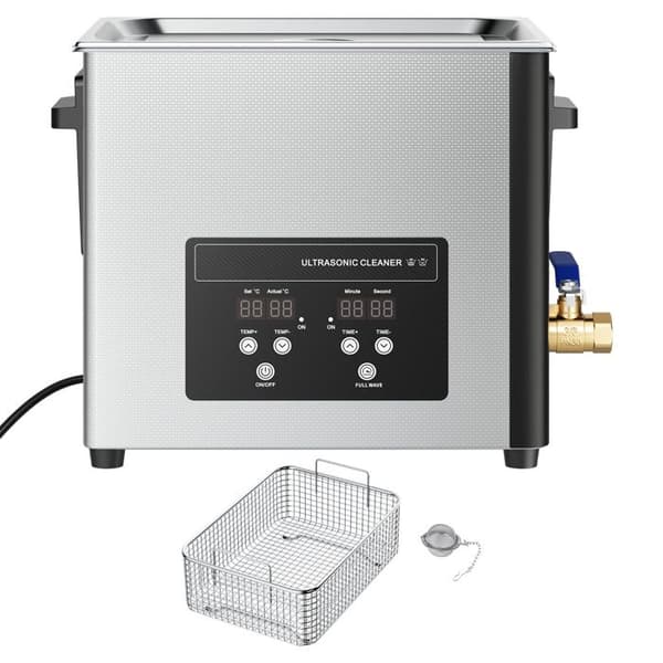 Ultralydsrenser - DUOKU - TH-40ATP - 10 L - 40 kHz - Digital skærm Rostfritt stål (silver)
