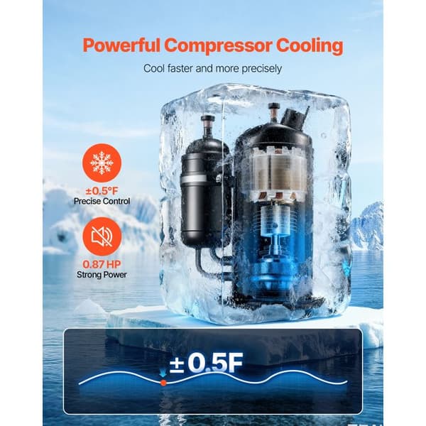 Industriel Vandkøler-Duoku-1600 W med Kompressor-7 L Tank-Maksimal Flow på 16 L/min