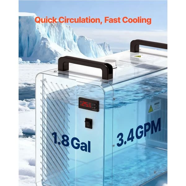 Industriel Vandkøler-Duoku-1600 W med Kompressor-7 L Tank-Maksimal Flow på 13 L/min
