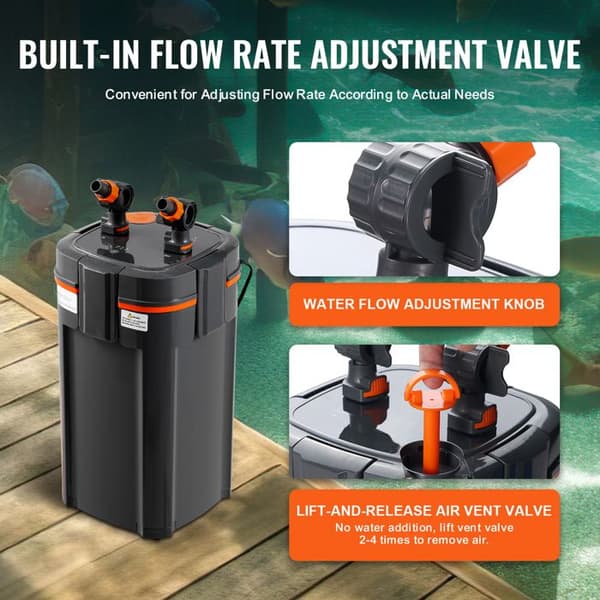 Akvarestaurant - DUOKU - AQ-913F-UV - 5 Trin - 25 W - Flow 2500 L/H