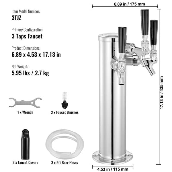 Öl Distributor - DUOKU - Trippel Krana - 2,7 kg - 435 mm - System D