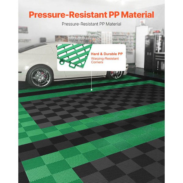 Drænplade Samlesystem-Duoku-310x310 mm-Modulær Samlesystem-PP Antiskrid Grøn-50 stk