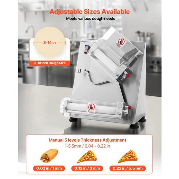 Elastisk Pizzabildare - DUOKU - APD30 - 370 W - Automatisk Kavel - 7,6 till 35,5 cm