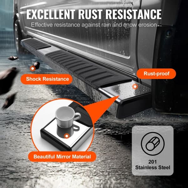 Trappetrin - DUOKU - Dodge Ram 1500/2500/3500 - Rustfrit stål - Kapacitet 500 lb - 2 dele