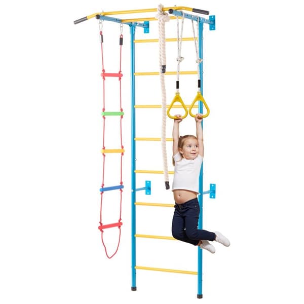 Inomhus Lekställning - DUOKU - D01 - Väggstege - Pull-up Bar - Repstege