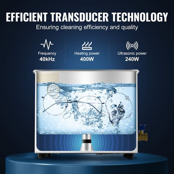 Ultralydrenser-Duoku-10 L-Professionel Digital Laboratorie Renser med Timer
