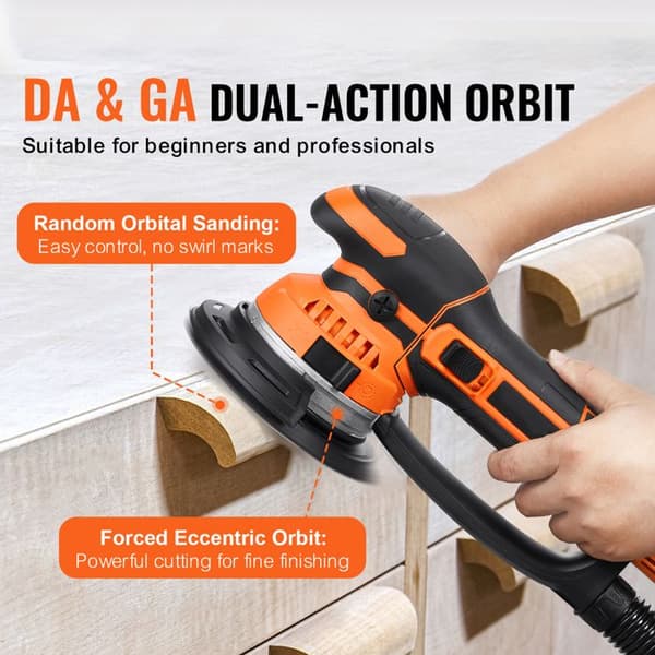 Orbitalsanderi - DUOKU - R7311 - 850 W - Muuttuva nopeus - Pölytiivis liitin