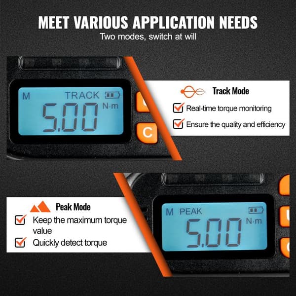 Digital momentnøgle - DUOKU - DSM1-100008B - 0,3–8 N·m - Præcision ±2% - 1/4" bit
