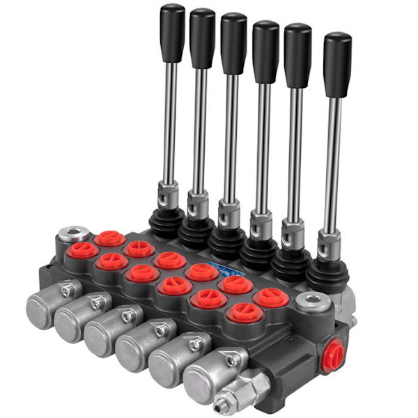 Hydraulisk ventil - DUOKU - 6 spolar - Flöde 40 L/min - Tryck 248,2 bar - Justerbar