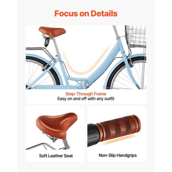 Fällcykel - DUOKU - SS-25001 - 7 växlar - Ram 66 cm - Korg ingår
