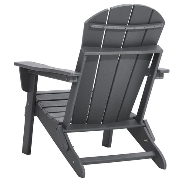 Adirondack stole - DUOKU - Sæt af 2 - Sammenklappelig - HDPE - Kopholder - Grå Grå