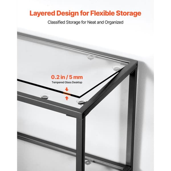 Bordskonsol - DUOKU - Modern - 3 Nivåer - Härdat Glas - Robust Metall