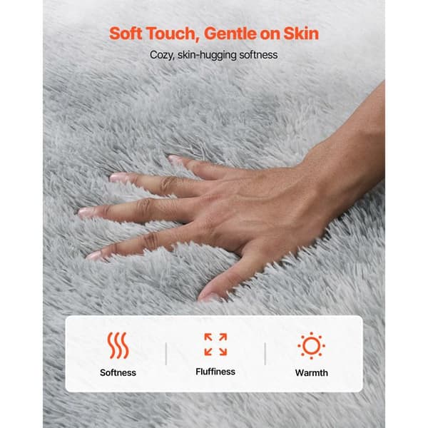 Modern Mat - DUOKU - Rektangulär - 2,74 x 3,66 m - Mjuk och Plyschig - Antislip Ljusgrått