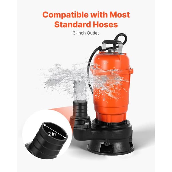 Undervattenspump - DUOKU - WQD550 - 550 W - Flöde 18 000 L/h - Höjd 10 m