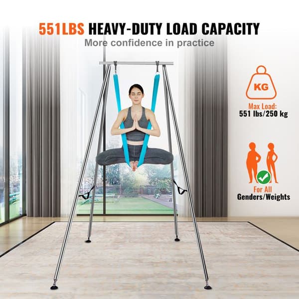 Lufthyse i Yoga - DUOKU - Professionelt støtte 2,95 m - Polyester - 250 kg - Blå blå