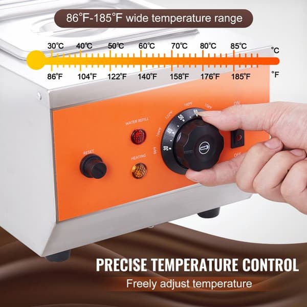 Suklaan Lämpötilan Säätölaite - DUOKU - CS-2-US - 2 x 1,5 L - 800 W - Kaksoisastia