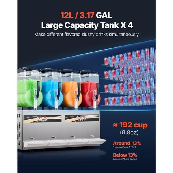 Granatmaskin - DUOKU - X-480 - 4 x 12 L - 1650 W - Automatisk rengöring