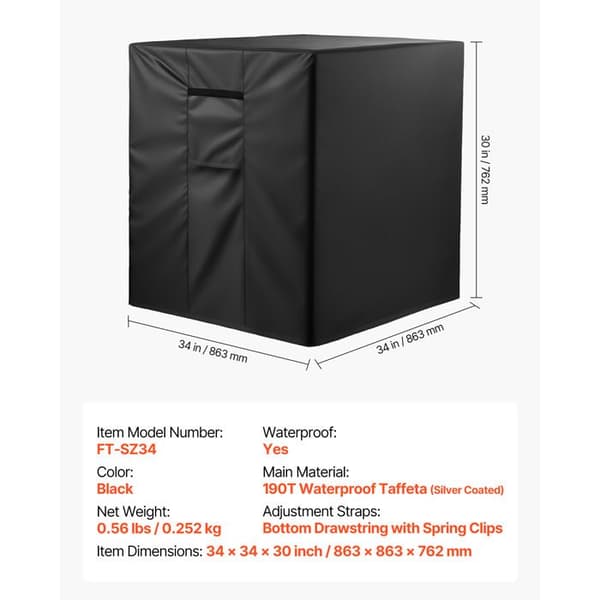 Skyddshölje för Utomhusklimatssystem-Duoku-86,3x86,3x76,2 cm-Tre lagers vattentät polyester.