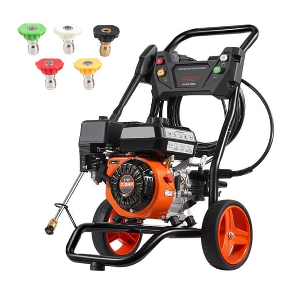 Högtryckstvätt - DUOKU - 3400 PSI - 10 L/min - 5 Stålmunstycken - Metallvagn