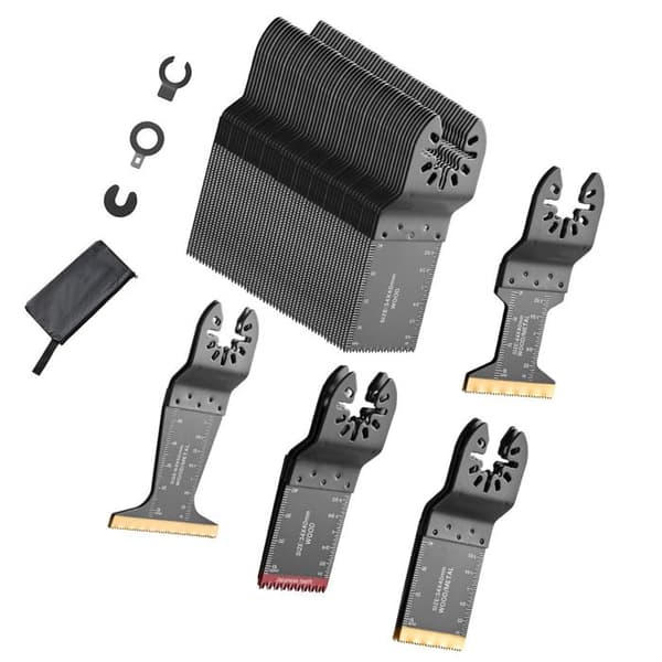 60-pack Oscillerande blad - Duoku - Universellt snabbfäste för multifunktionella verktyg, inklusive 5 typer av blad för trä