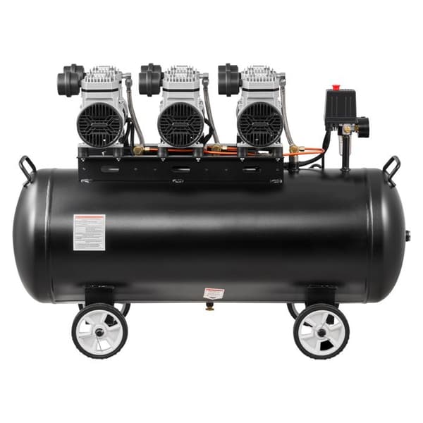 Luftkompressor 100 L-Duoku-med oljefri tank, 3 kW effekt, spraymålning och spikning av trä