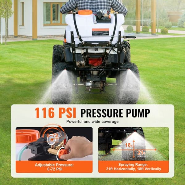 Spot Sprayer - DUOKU - 15,9 Gal/60 L - 12 V Pump - Flöde 1,9 GPM - Tryck 0-72 PSI