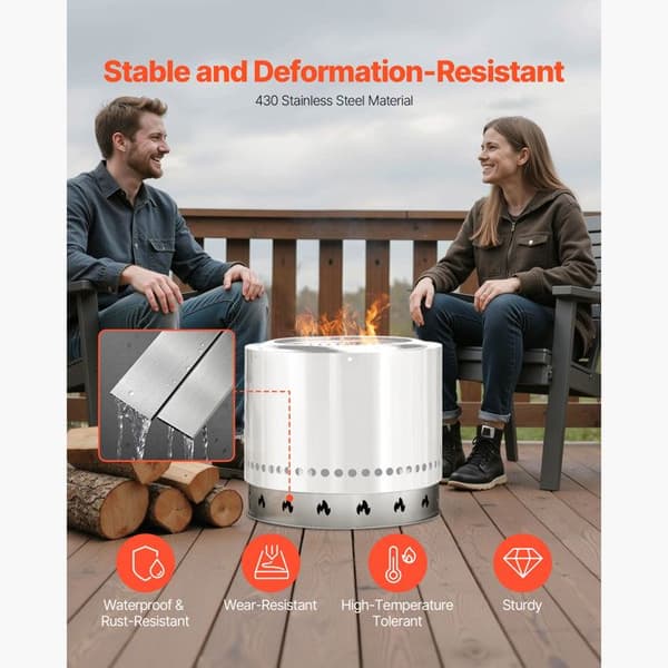 Støtte til Solo Stove Hjemmescene-Duoku-Ringbålstøtte i Rustfrit Stål-Reducerer Røg-til Udendørs, Camping, Have