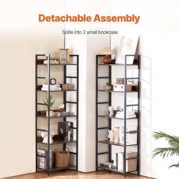 Bibliotek - DUOKU - C240729W-05 - Metal - 14 Niveauer - Rustik Industriel