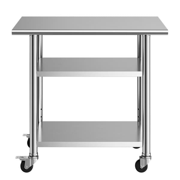 Arbejdsmateriale i Rustfrit Stål 91,5x61 cm - Duoku - Ideel til Madforberedelse i Professionelle Køkkener
