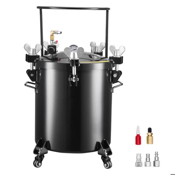 Malertryksbeholder 40 L-Duoku-Maksimal Tryk 0,55 MPa-med Hurtigkoblinger-Sort