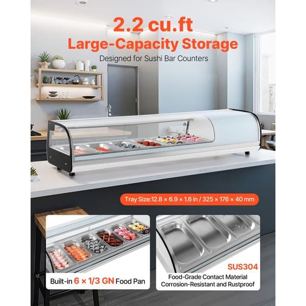 Sushi Køleskab - DUOKU - GN-62L - 62 L - Hærdet Glas - LED Belysning