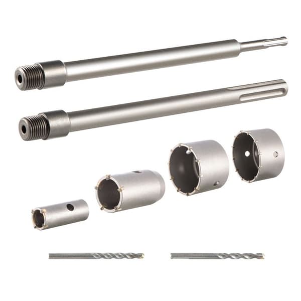 Kit för hålsåg - DUOKU - 30-100mm - Kolstål - Längd 300mm - Pilothylsa 135°