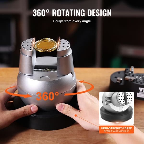 Ball Vise-Duoku-Justerverktøy for Gravering 5"-360° Rotasjon-35 Deler av Tilbehør for Edelstensinlegging