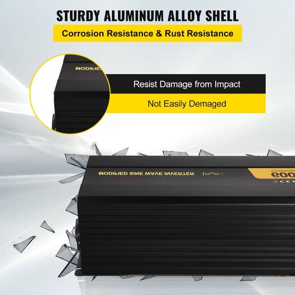 Bilomformer - DUOKU - TM-6000W - 6000 W - Modificeret Sinus Inverter - EU Stik