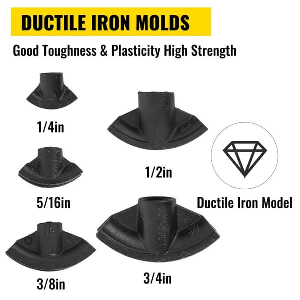 Manuell hydraulisk rörböjare - DUOKU - SWG-1 - 10 ton - 1/4"–1" - Slag 170 mm