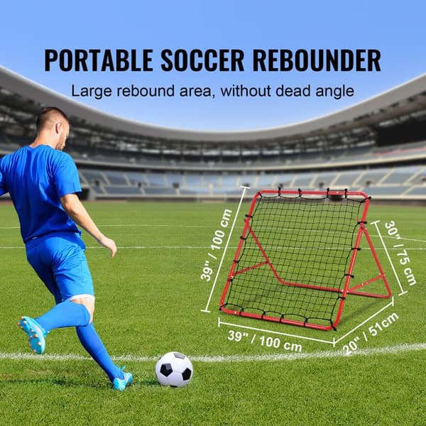Rebound Net - DUOKU - XH-04 - 39"x39" - Bærbar - Justerbar - Rød