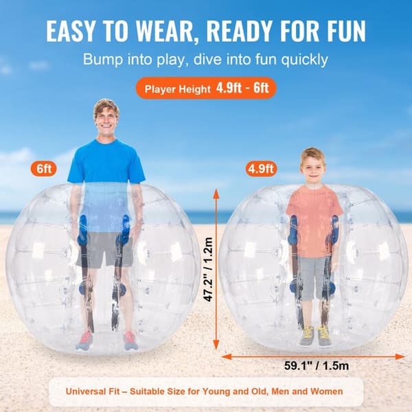 Ilmaisin Puskuripallo - DUOKU - HCPPQ-007 - 1,5 m - PVC 0,8 mm - Läpinäkyvä Transparent