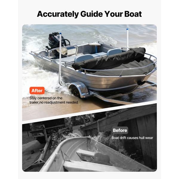 Båttrailer Guide-Duoku-Höjdjusterbar 775 mm/1205 mm-Stål Laststöd