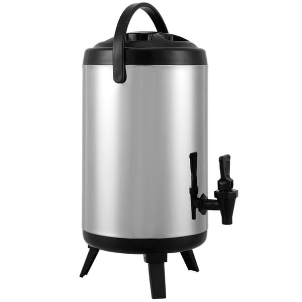 Isolationsdrikdispenser - DUOKU - 2 Galloner - Rustfrit Stål - Fødevarekvalitet - Vandhaner