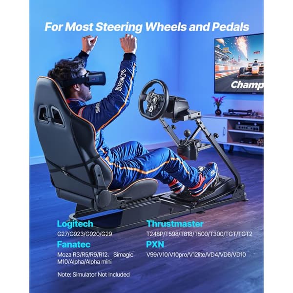 Ratstøtte til kørselssimulator-Duoku-med dobbelt arm-kompatibel med pedaler Logitech G25-G27-Thrustmaster T300RS