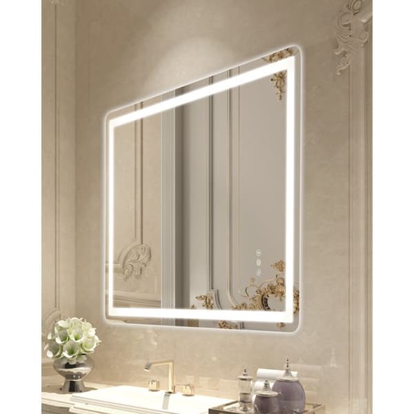 Badrumsspegel - DUOKU - 70 x 100 cm - LED-belysning - Imskydd - Justerbar temperatur