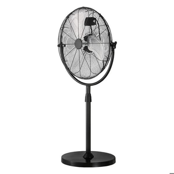 Industriventilator på stativ - DUOKU - HS-18-ACC - 3 hastigheder - Højdejusterbar - Sort Svart