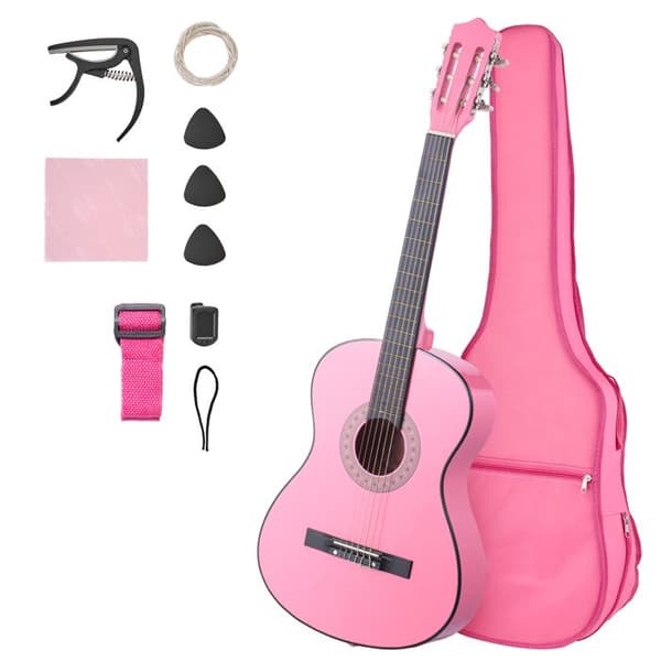 Klassisk Gitarr - DUOKU - M5831 - 96 cm - Lind - Färg Rosa Ros