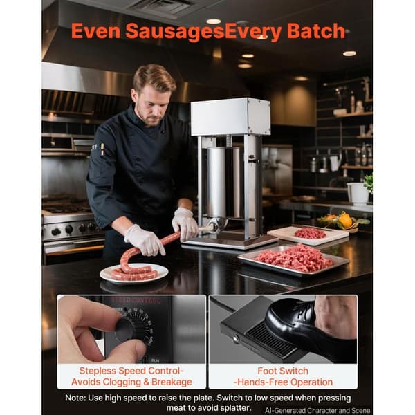 El-salami press - DUOKU - SYS-12L/E - 12 L - Rostfritt stål - Hastighetskontroll